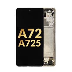 Stock up on the premium Awesome White OLED assembly with frame for the Galaxy A72 2021 model A725.