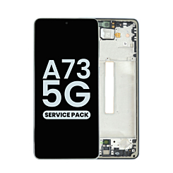 Buy the Awesome Black OLED assembly with frame for the Galaxy A73 5G 2022 model A736, service pack.
