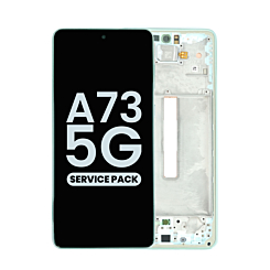 Shop the mint OLED assembly with frame for the Galaxy A73 5G 2022 model A736, service pack.