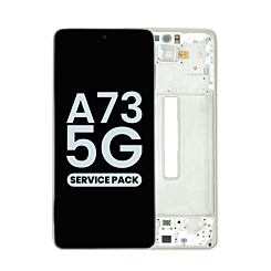 Order the gray OLED assembly with frame for the Galaxy A73 5G 2022 model A736, service pack.