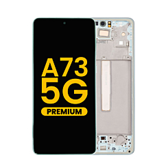 Stock up on the premium mint OLED assembly with frame for the Galaxy A73 5G 2022 model A736.