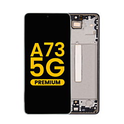 Grab wholesale deals on the premium gray OLED assembly with frame for the Galaxy A73 5G 2022 model A736.