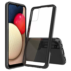 Galaxy A02S Hybrid Case with Air Cushion Technology - BLACK (Only Ground Shipping)