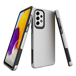 Galaxy A73 5G Shock Absorption Protective Dual Layer Case - SILVER (Only Ground Shipping)