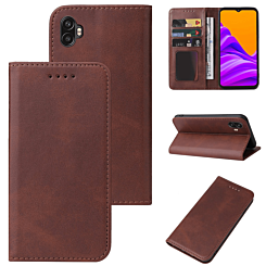 Galaxy X Cover 6 Pro Leather Wallet Case with Card Slot - BROWN (Only Ground Shipping)