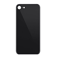 Stock up on the black back glass with a bigger camera hole for iPhone SE 2020 – no logo.