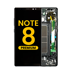 Stock up on the OLED Assembly with Frame for Galaxy Note 8 N950 in Midnight Black, Premium.