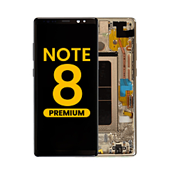 Stock up on the OLED Assembly with Frame for Galaxy Note 8 N950 in Maple Gold, Premium.