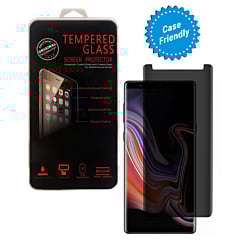 Stock up on the Privacy Tempered Glass for Galaxy Note 9, case-friendly, 3D curved, anti-spy, one piece.