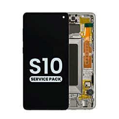Grab wholesale deals on the OLED assembly with frame for Galaxy S10 G973 in Prism White, service pack.