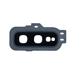 Stock up on the back camera lens with bracket for Galaxy S10E in black.