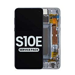 Stock up on the OLED assembly with frame for Galaxy S10E G970 in Prism Blue service pack.