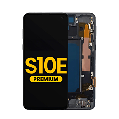 Order the OLED assembly with frame for Galaxy S10E G970 in Prism Black, premium quality.