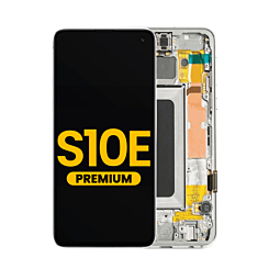 Stock up on the OLED assembly with frame for Galaxy S10E G970 in Prism White, premium quality.