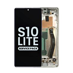 Order the OLED assembly with frame for Galaxy S10 Lite G770 in Prism White service pack.
