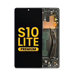 Stock up on the OLED assembly with frame for Galaxy S10 Lite G770 in Prism Black, premium quality.