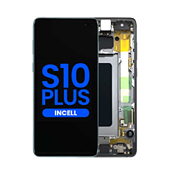 Grab wholesale deals on the LCD assembly with frame for Galaxy S10 Plus G975 in Prism Black, without fingerprint sensor, aftermarket Incell.