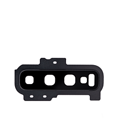 Stock up on the back camera lens with bracket for Galaxy S10 Plus in Prism Black.