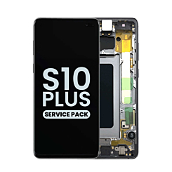 Order the OLED assembly with frame for Galaxy S10 Plus G975 in Prism Black service pack.
