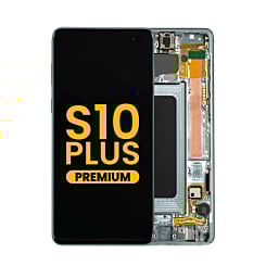 Shop the OLED assembly with frame for Galaxy S10 Plus G975 in Prism Blue, premium quality.
