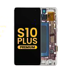 Order the OLED assembly with frame for Galaxy S10 Plus G975 in Prism White, premium quality.