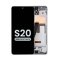 Buy the OLED assembly with frame for the Galaxy S20 G980 and G981, not compatible with Verizon, in Cosmic Gray, Service Pack.