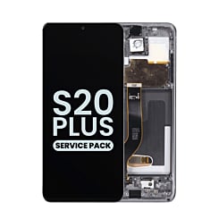 Buy the OLED Assembly with Frame for Galaxy S20 Plus G985 and G986 in Cosmic Gray, Service Pack.
