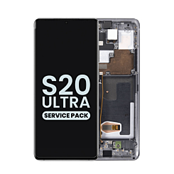 Buy the OLED Assembly with Frame for Galaxy S20 Ultra G988 in Cosmic Gray, Service Pack.