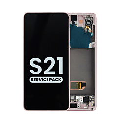 Purchase the OLED Assembly with Frame for Galaxy S21 G991 in Phantom Pink, Service Pack.
