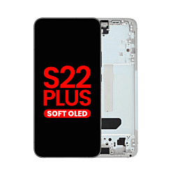 Order the OLED Assembly with Frame for the Galaxy S22 Plus S906 in Phantom White, aftermarket OLED.
