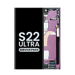 Grab the wholesale deals on the OLED assembly with frame for Galaxy S22 Ultra S908 in burgundy. Service pack.