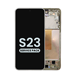 Buy the OLED assembly with frame for Galaxy S23 S911 in cream. Service pack.
