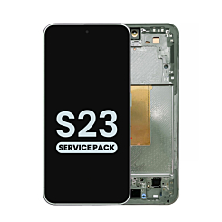 Purchase the OLED assembly with frame for Galaxy S23 S911 in green. Service pack.