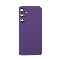 Shop the Back Glass with Camera Lens and Adhesive for Galaxy S23 FE, no logo, in purple.
