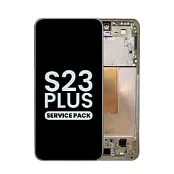 Order the OLED assembly with frame for Galaxy S23 Plus S916 in cream. Service pack.