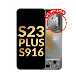 Stock up on the OLED assembly with frame for Galaxy S23 Plus 5G S916 in lime. US version, premium refurbished.