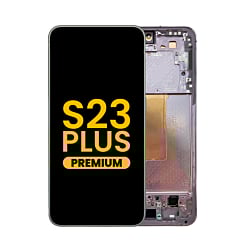 Grab wholesale deals on the OLED assembly with frame for Galaxy S23 Plus S916 in lavender. Premium quality.