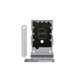 Stock up on the Dual SIM Card Tray for Galaxy S24 or S24 Plus in marble gray.
