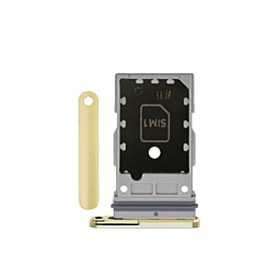 Purchase the Dual SIM Card Tray for Galaxy S24 or S24 Plus in amber yellow.
