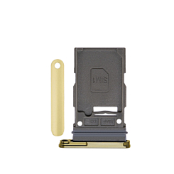 Buy the Single SIM Card Tray for Galaxy S24 or S24 Plus in amber yellow.
