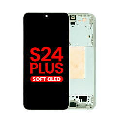 Shop the OLED Assembly with Frame for Galaxy S24 Plus S926 in jade green, aftermarket OLED.
