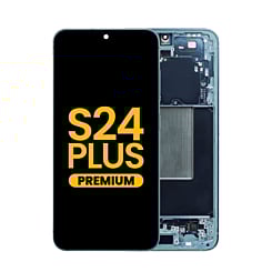 Stock up on the OLED Assembly with Frame for Galaxy S24 Plus S926 in sapphire blue, premium edition.
