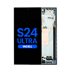 Purchase the LCD Assembly with Frame for S24 Ultra S928 in titanium black, aftermarket Incell, does not support fingerprint.
