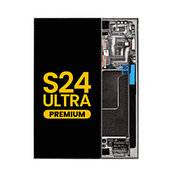 Stock up on the OLED Assembly with Frame for S24 Ultra S928 in titanium black, premium edition.
