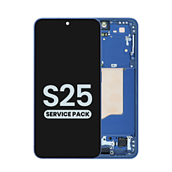 Purchase the OLED Assembly with frame for Galaxy S25, model S931, in navy, service pack.