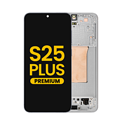 Grab the wholesale deals on the OLED Assembly with Frame for Galaxy S25 Plus, model S936, in silver shadow, premium quality.