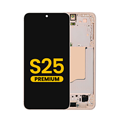 Grab the wholesale deals on the OLED Assembly with frame for Galaxy S25, model S931, in pinkgold, premium quality.