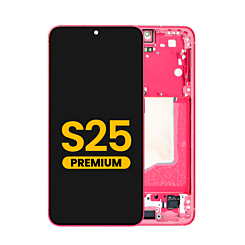 Grab the wholesale deals on the OLED Assembly with frame for Galaxy S25, model S931, in coral red, premium quality.