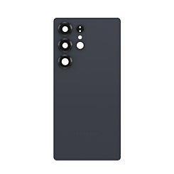 Stock up on the Back Glass with Camera Lens and Adhesive for Galaxy S25 Ultra in titanium jetblack with no logo.