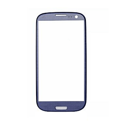 Purchase the front glass for Galaxy S3 in blue.
